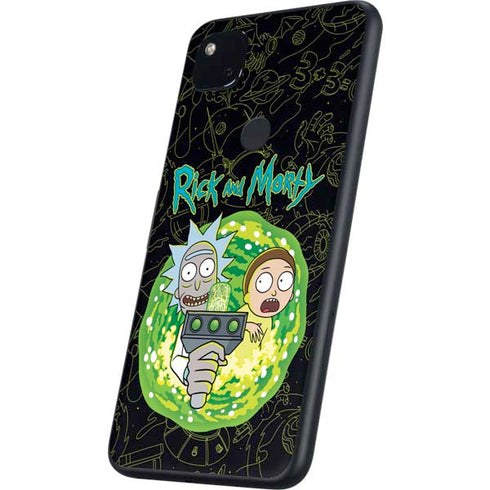 Adult Swim Rick and Morty Portal Travel Google Pixel 4a Skin